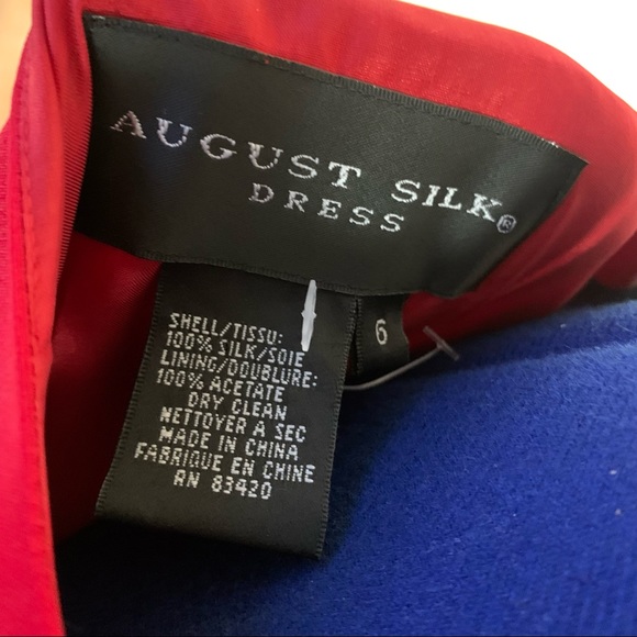 August Silk Red Dress size 6 - Picture 6 of 6